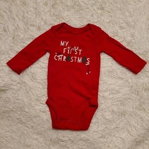 My First Christmas NB Long Sleeve Onesie